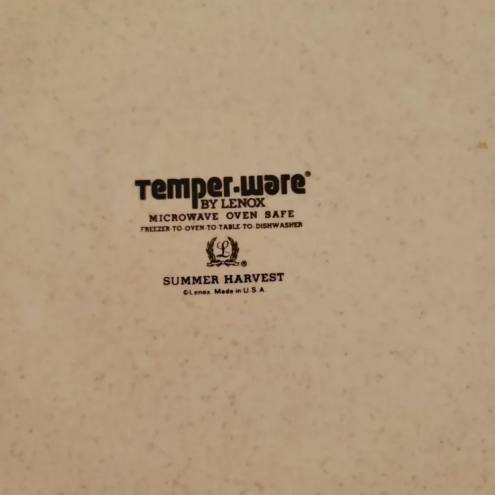 Vintage LENOX TemperWare "Summer Harvest" Fruit Oval Roaster Platter Dish 15" - Picture 6 of 11